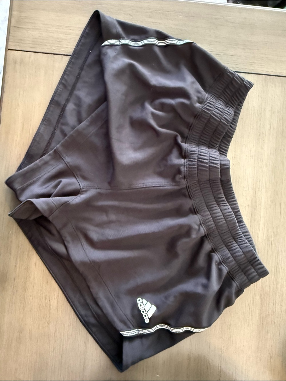 adidas Women's Black Athletic Shorts with White Trim